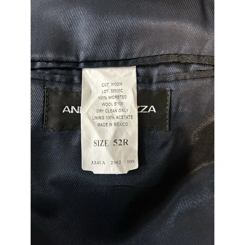 Andrew Fezza Men's Wool Blazer‎ Black 52R